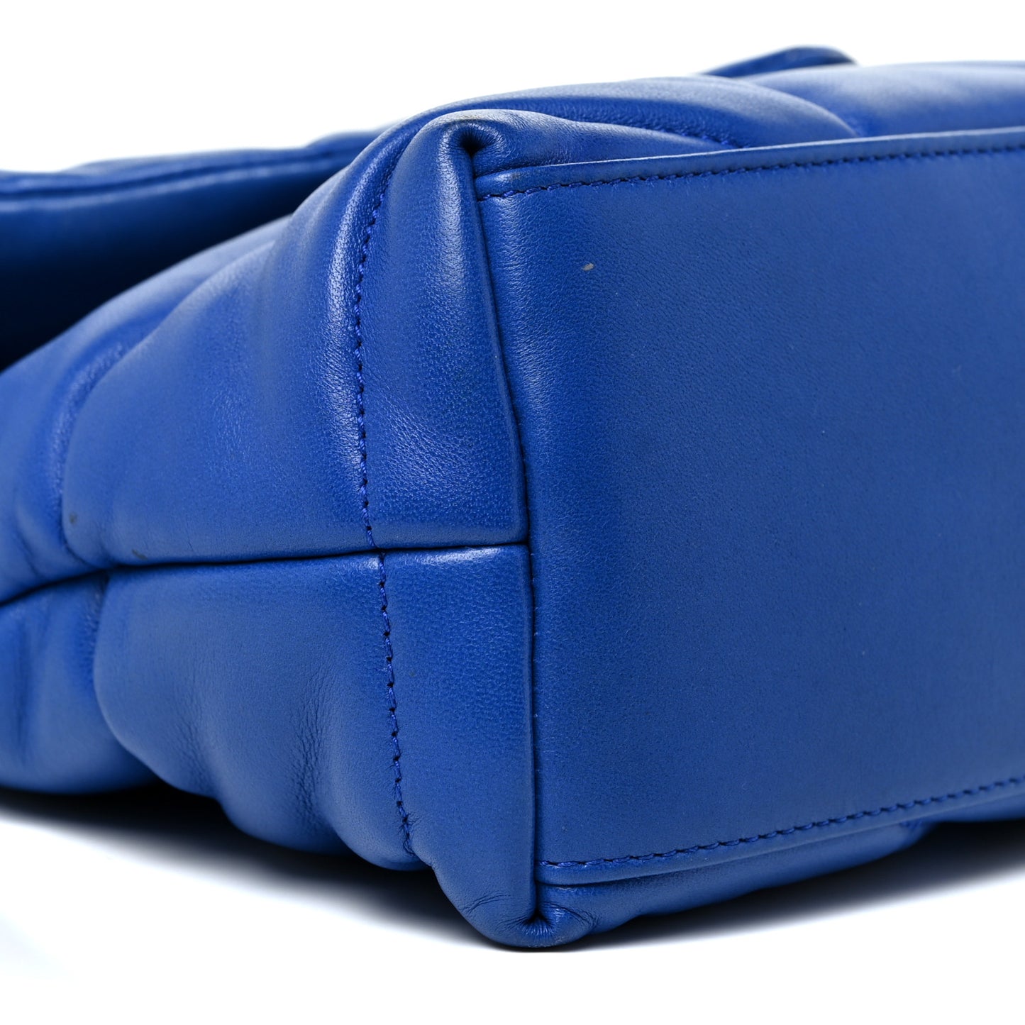Lambskin Quilted Small Loulou Puffer Monogram Chain Satchel Majorele Blue