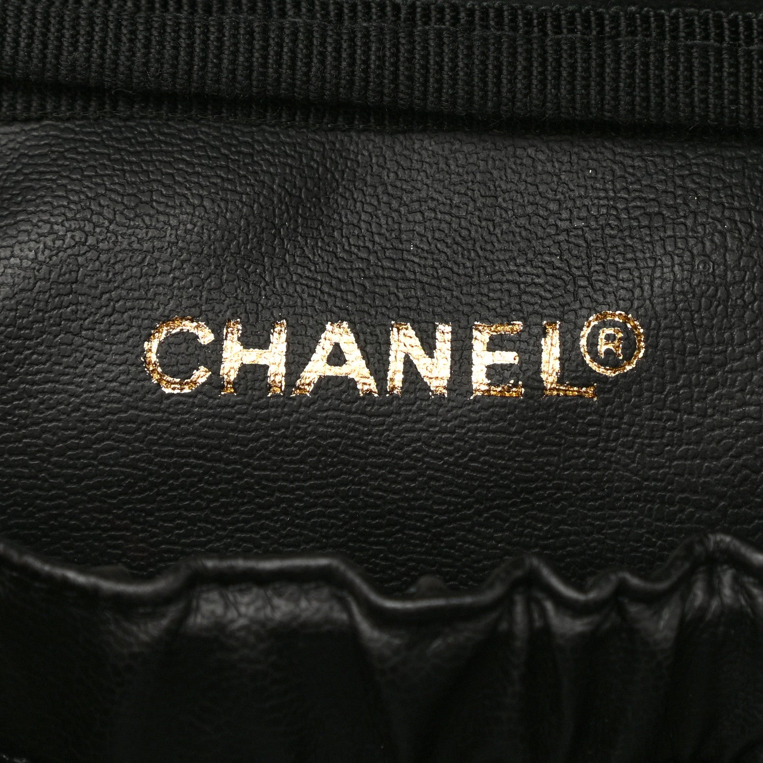 Chanel Lambskin Vanity Cosmetic Case Black 6 of 10