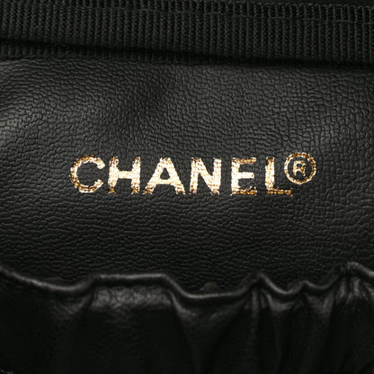 Chanel Lambskin Vanity Cosmetic Case Black 6 of 10