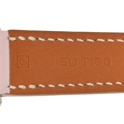 Hermes Swift 21mm Heure H Hour Watch Strap  Rose Dragee 4 of 5