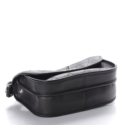 Chanel Calfskin Quilted Jungle Stroll Messenger Bag Black 4 of 9