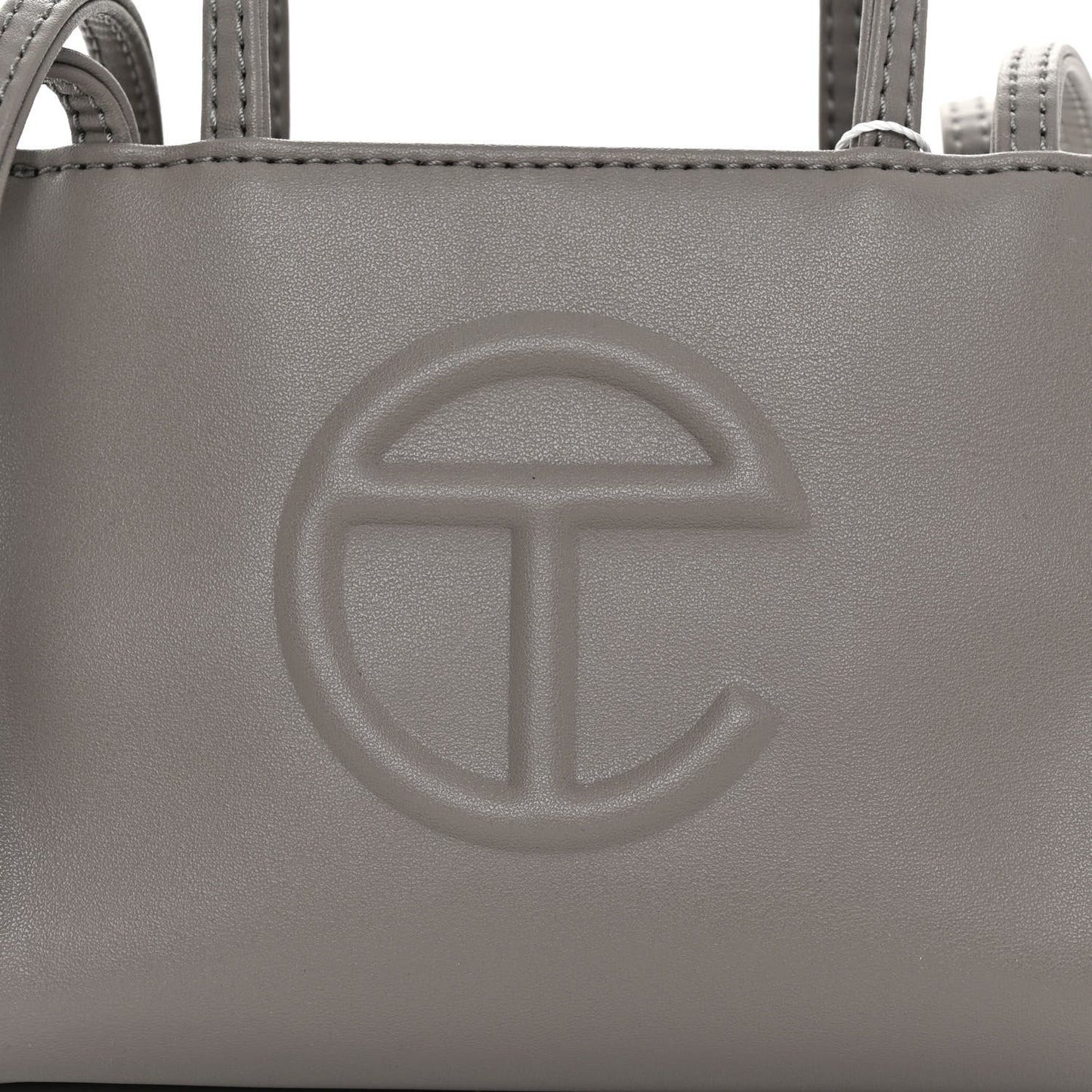 Vegan Leather Small Shopping Bag Grey