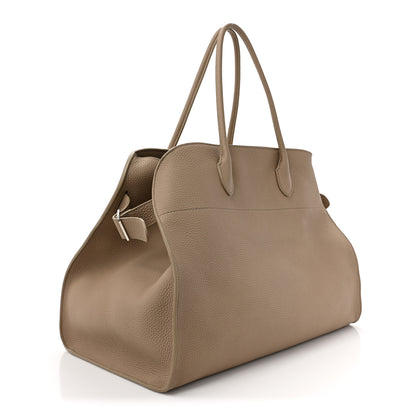 The Row Grained Calfskin Soft Margaux 17 Dark Taupe 3 of 13