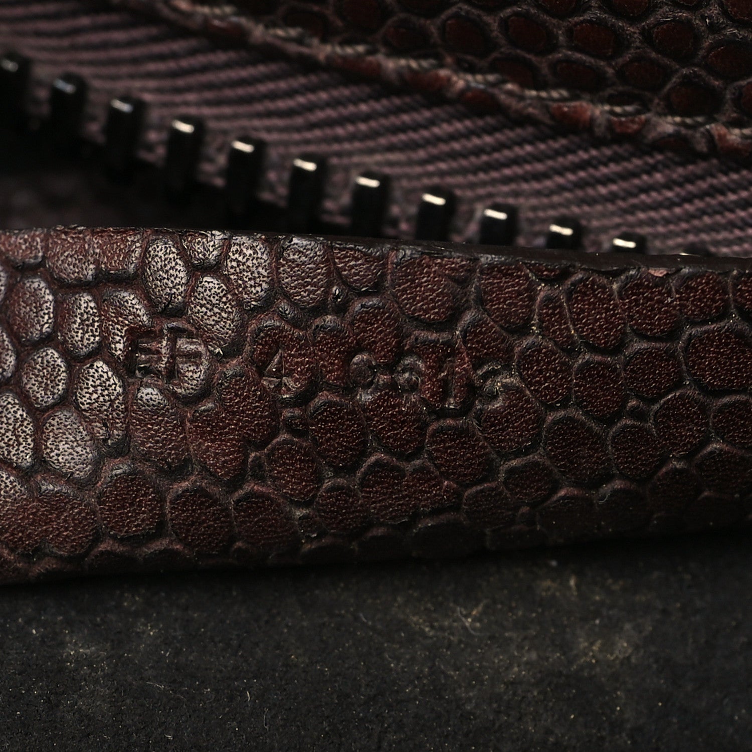 Givenchy Lizard Embossed Calfskin Calf Hair Medium Lucrezia Tote Dark Brown 6 of 7