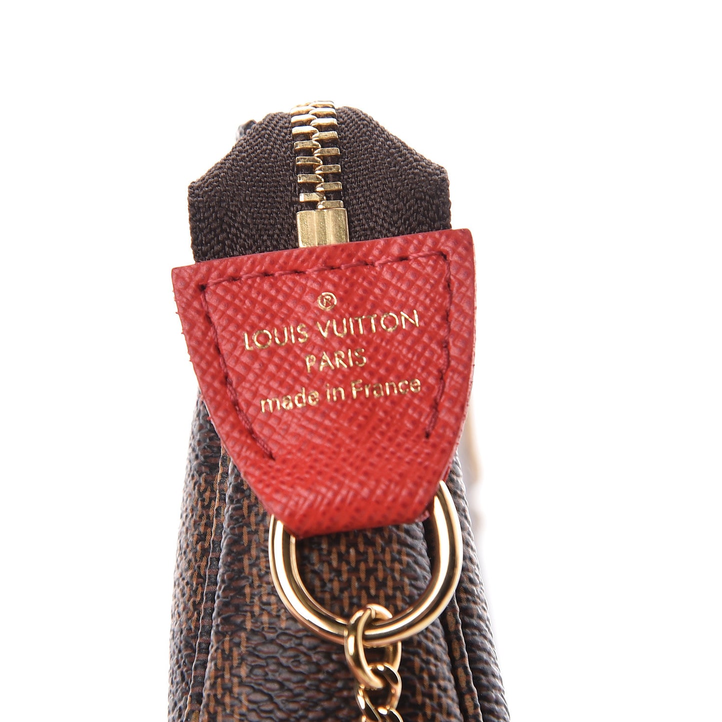 Damier Ebene 2019 Christmas Animation Mini Pochette Accessories Red