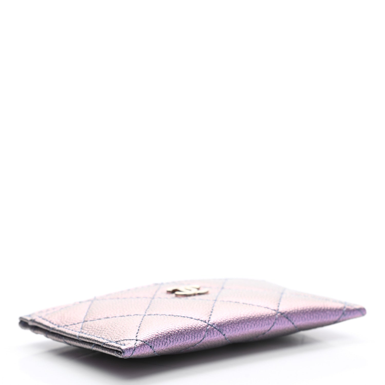 Chanel Iridescent Caviar Quilted Card Holder Dark Blue 4 of 9