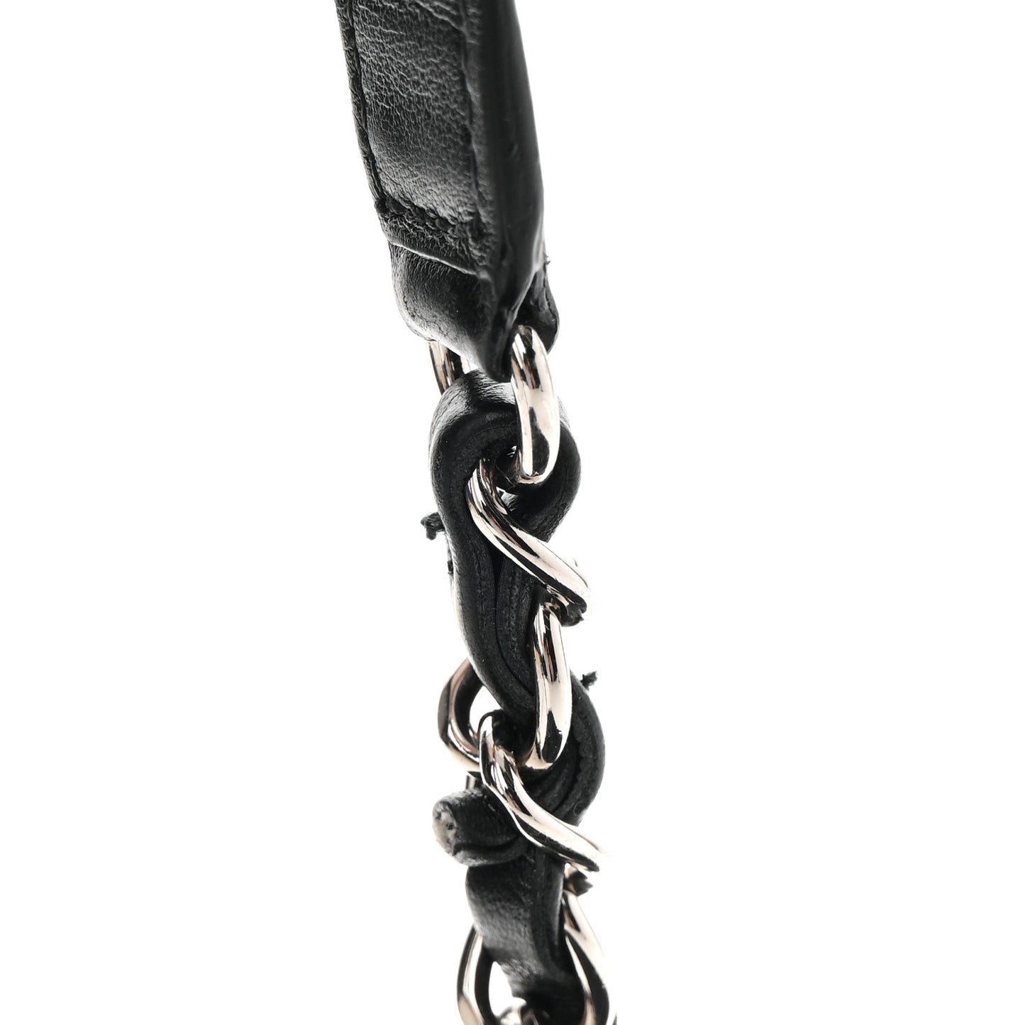 Calfskin Quilted CC Uniform Flap Belt Bag Black