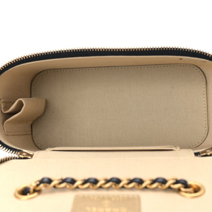 Chanel Lambskin Quilted Pearl Crush Small Vanity Case With Chain Black 5 of 9
