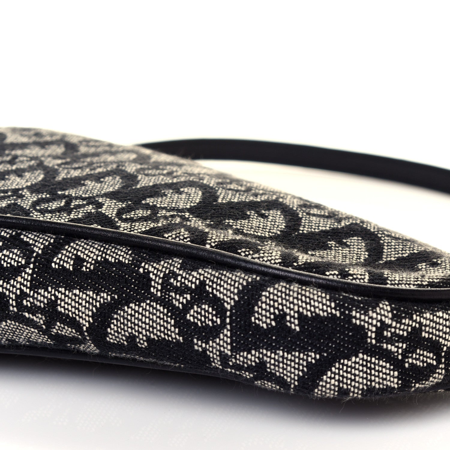 Christian Dior Monogram Mini Saddle Pochette Black 8 of 9