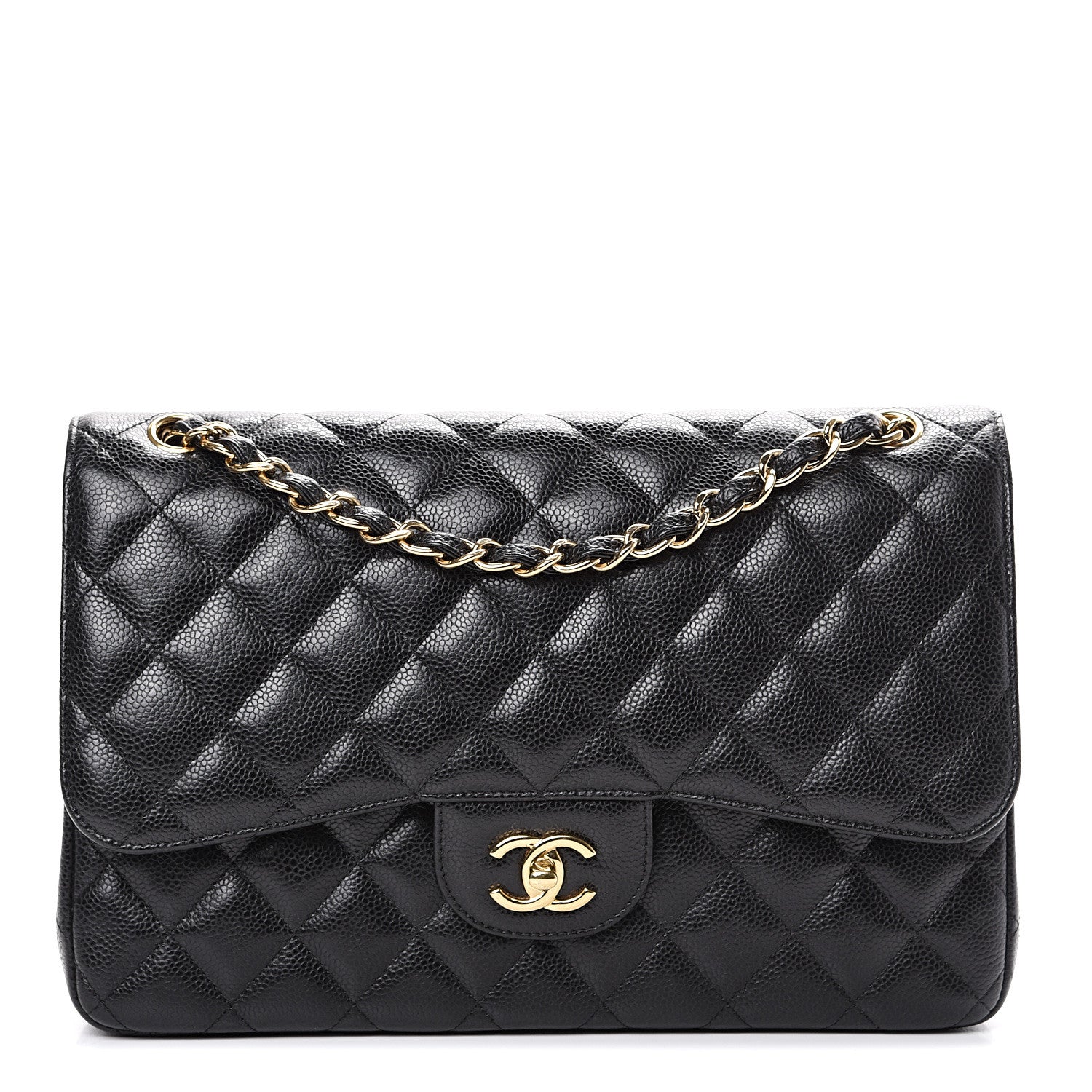 Chanel Caviar Quilted Jumbo Double Flap Black 1 of 11