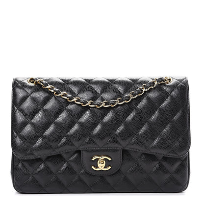 Chanel Caviar Quilted Jumbo Double Flap Black 1 of 11