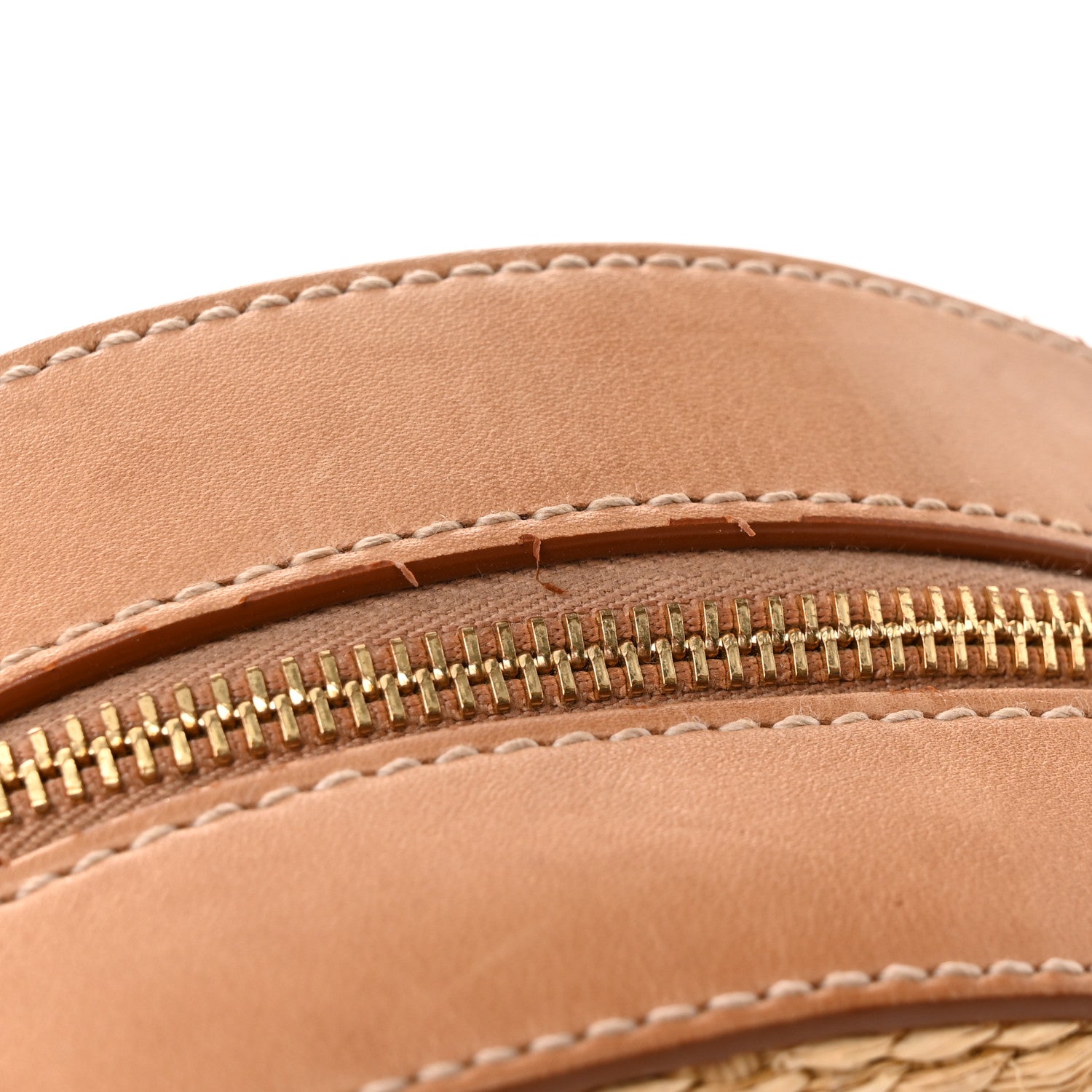 Saint Laurent Raffia Calfskin Small Mica Bag Natural Brown Gold 15 of 17