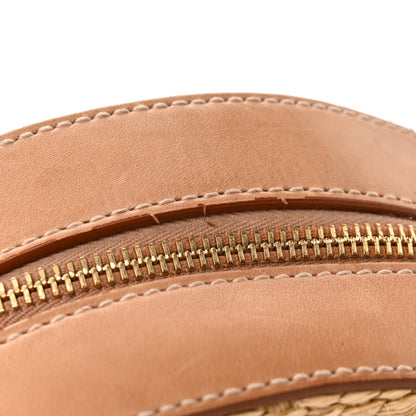 Saint Laurent Raffia Calfskin Small Mica Bag Natural Brown Gold 15 of 17