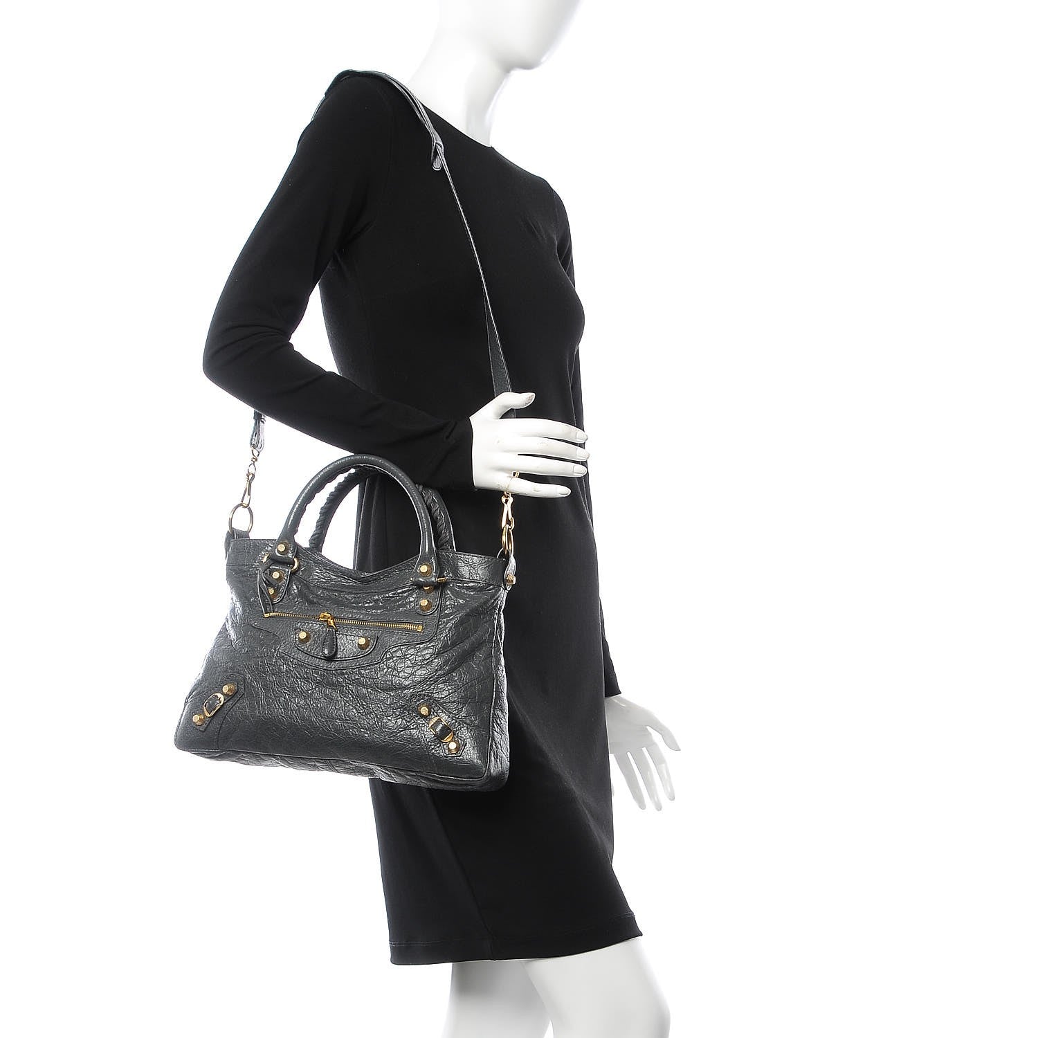 Balenciaga Agneau Giant 12 Gold Hardware Town Gris Fossile 2 of 7