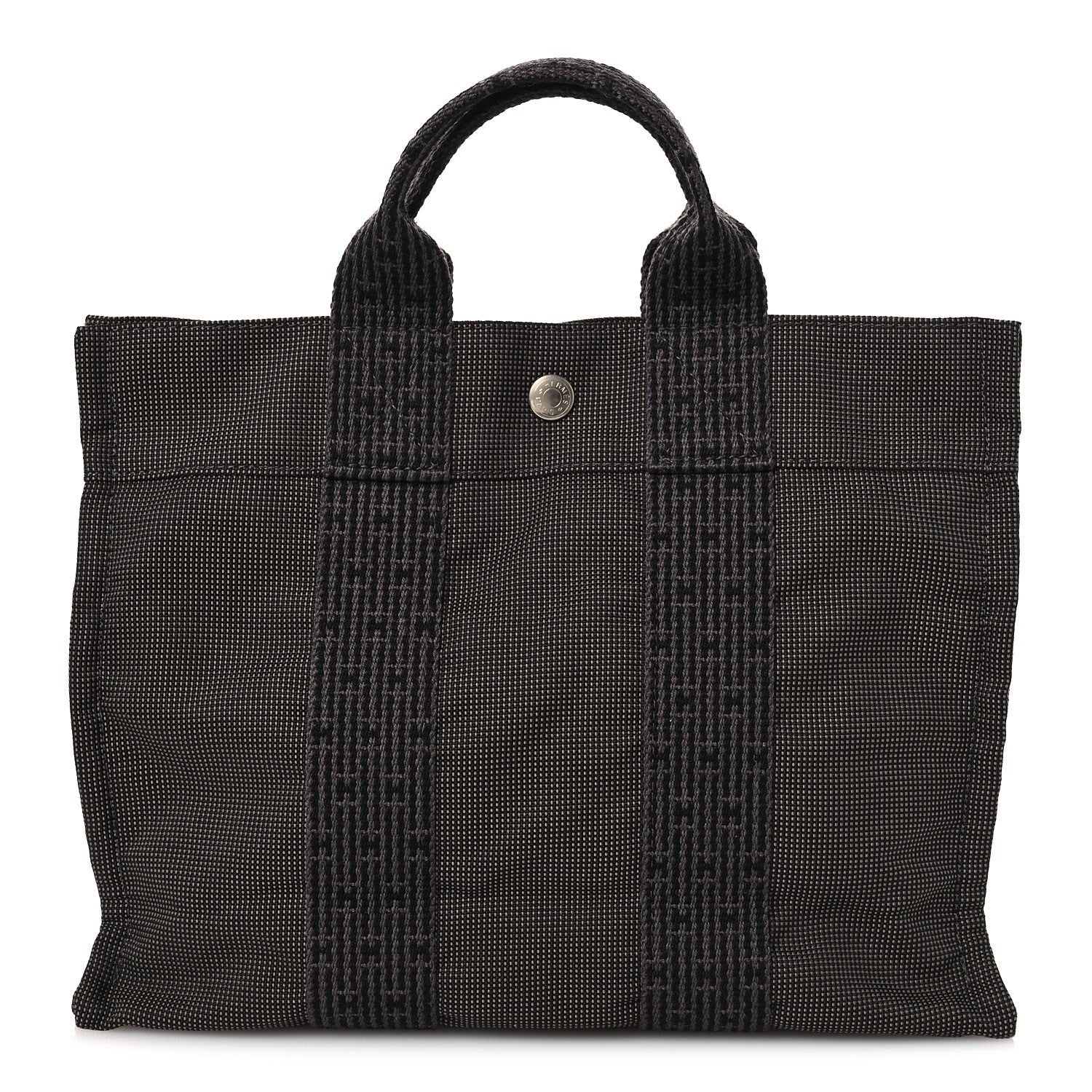 Hermes Canvas Herline PM Tote Grey 1 of 9