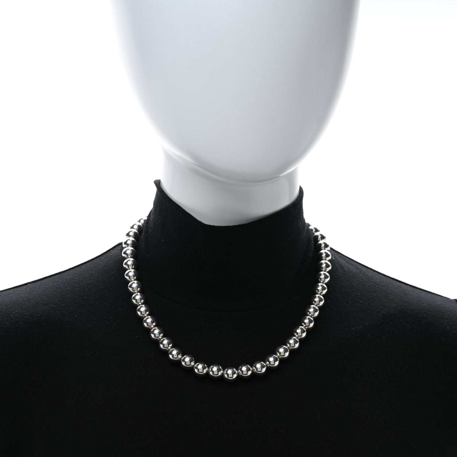 Tiffany Sterling Silver 10mm Hardwear Ball Necklace 2 of 4