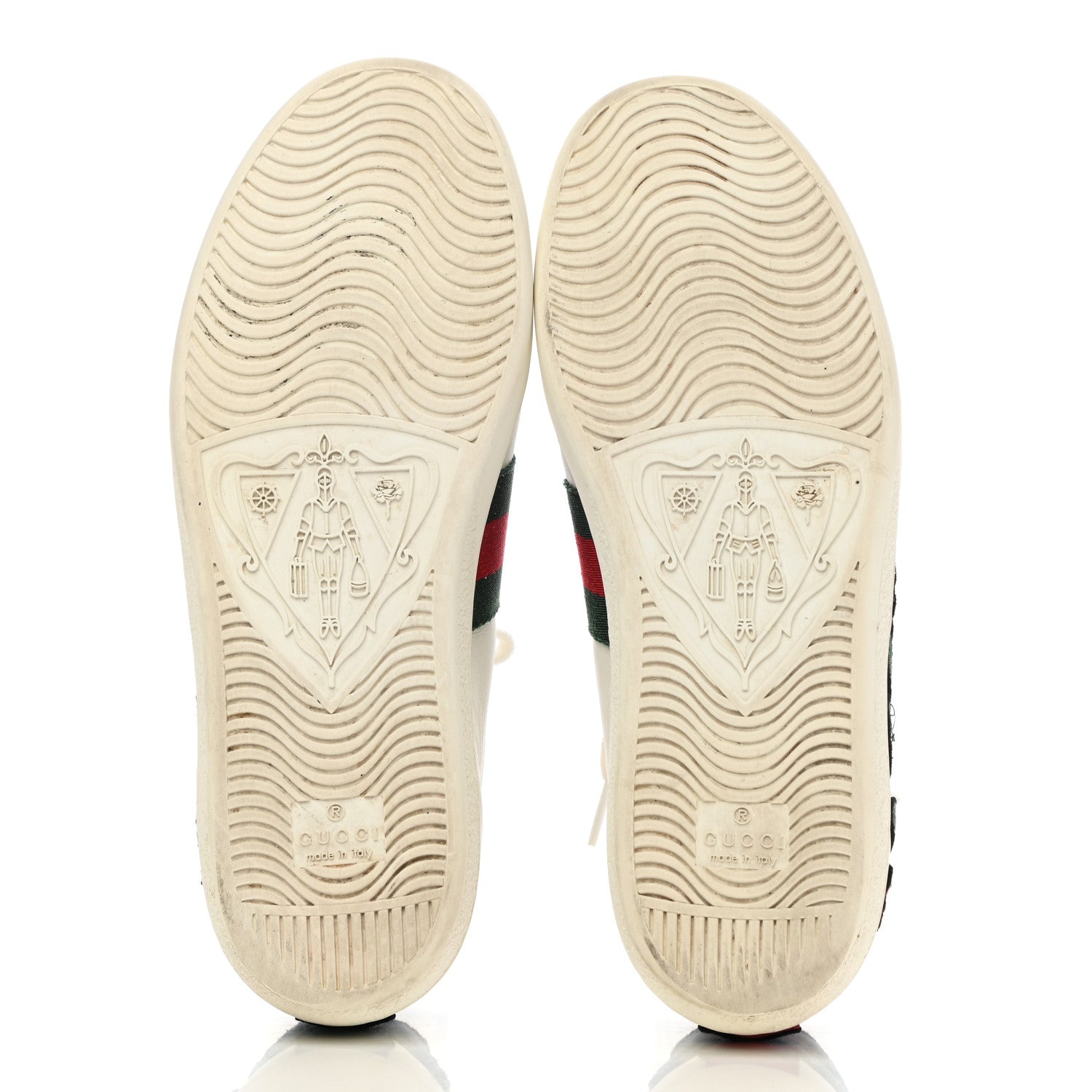 Gucci Calfskin Web Floral Embroidered Womens Ace Sneakers 37 White 5 of 10