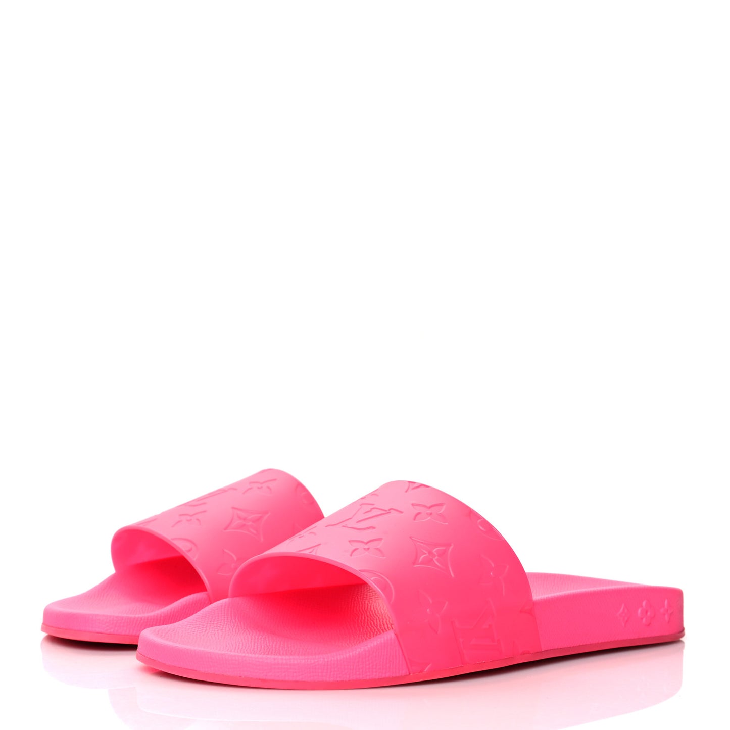 Rubber Embossed Monogram Mens Waterfront Mules 8 Pink