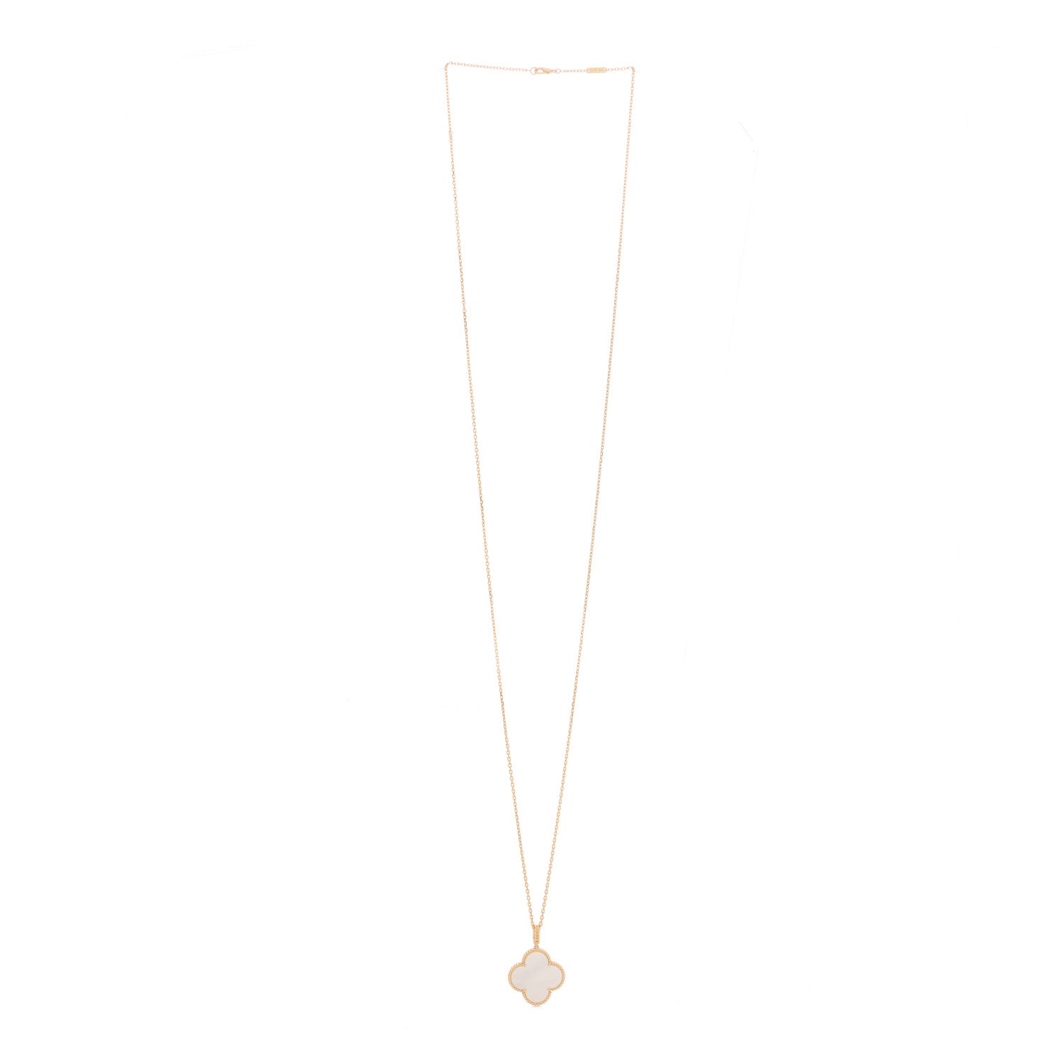 Van Cleef & Arpels 18K Yellow Gold Mother of Pearl Magic Alhambra Long Necklace 2 of 5