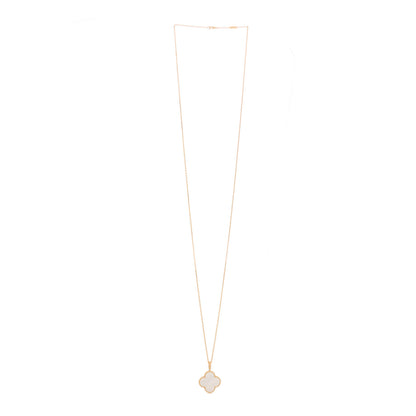 Van Cleef & Arpels 18K Yellow Gold Mother of Pearl Magic Alhambra Long Necklace 2 of 5
