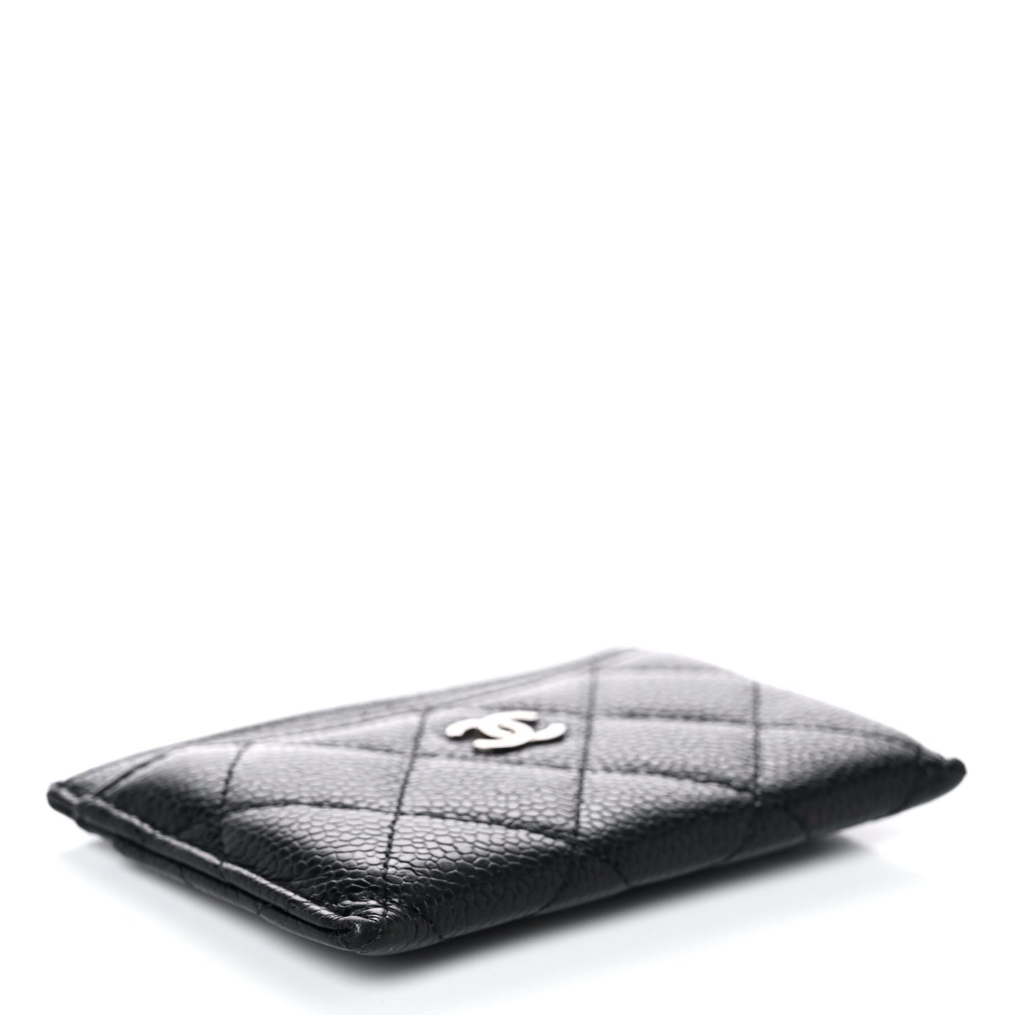 Caviar Quilted Card Holder Black