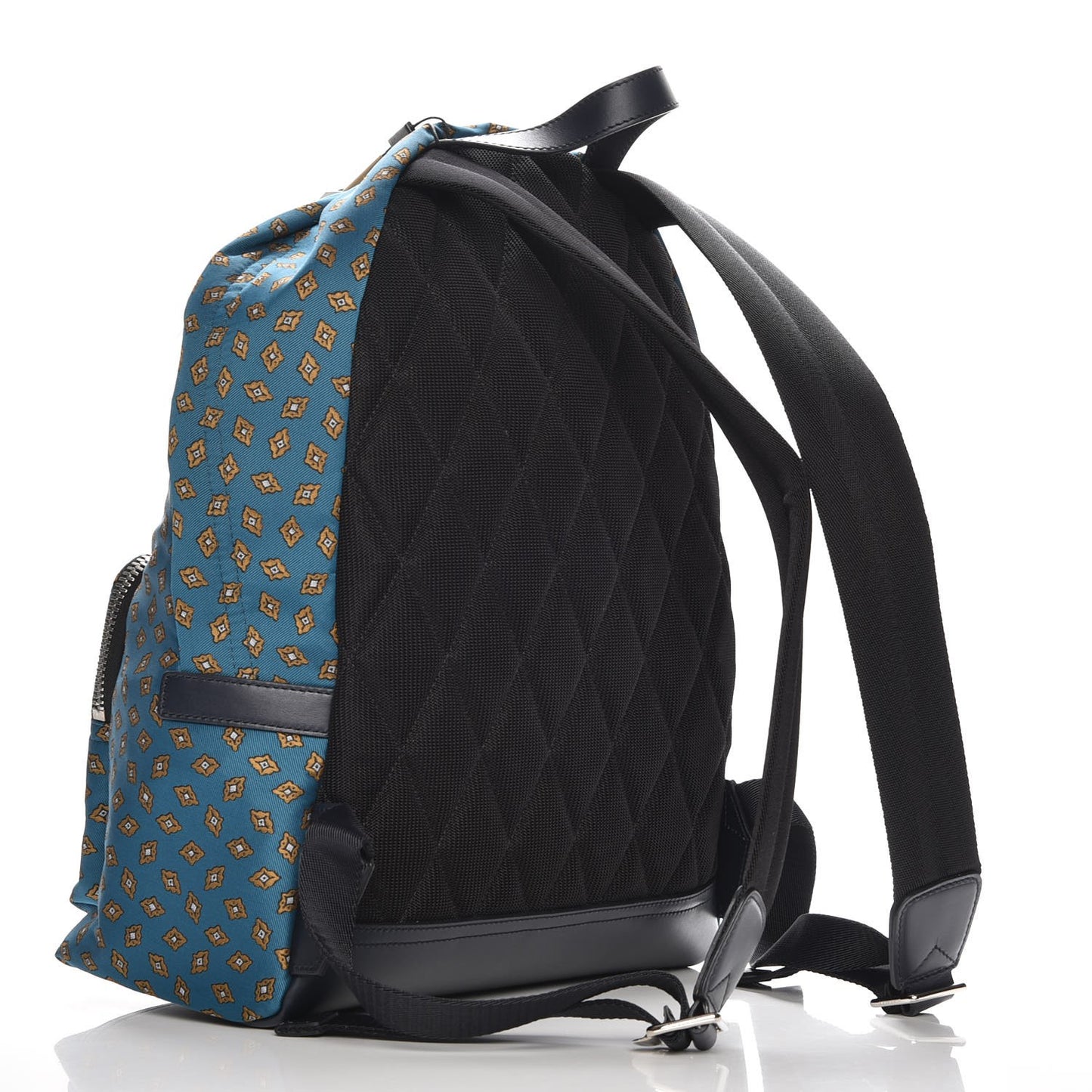 Nylon Tie Print Abbeydale Simple Backpack Dark Teal