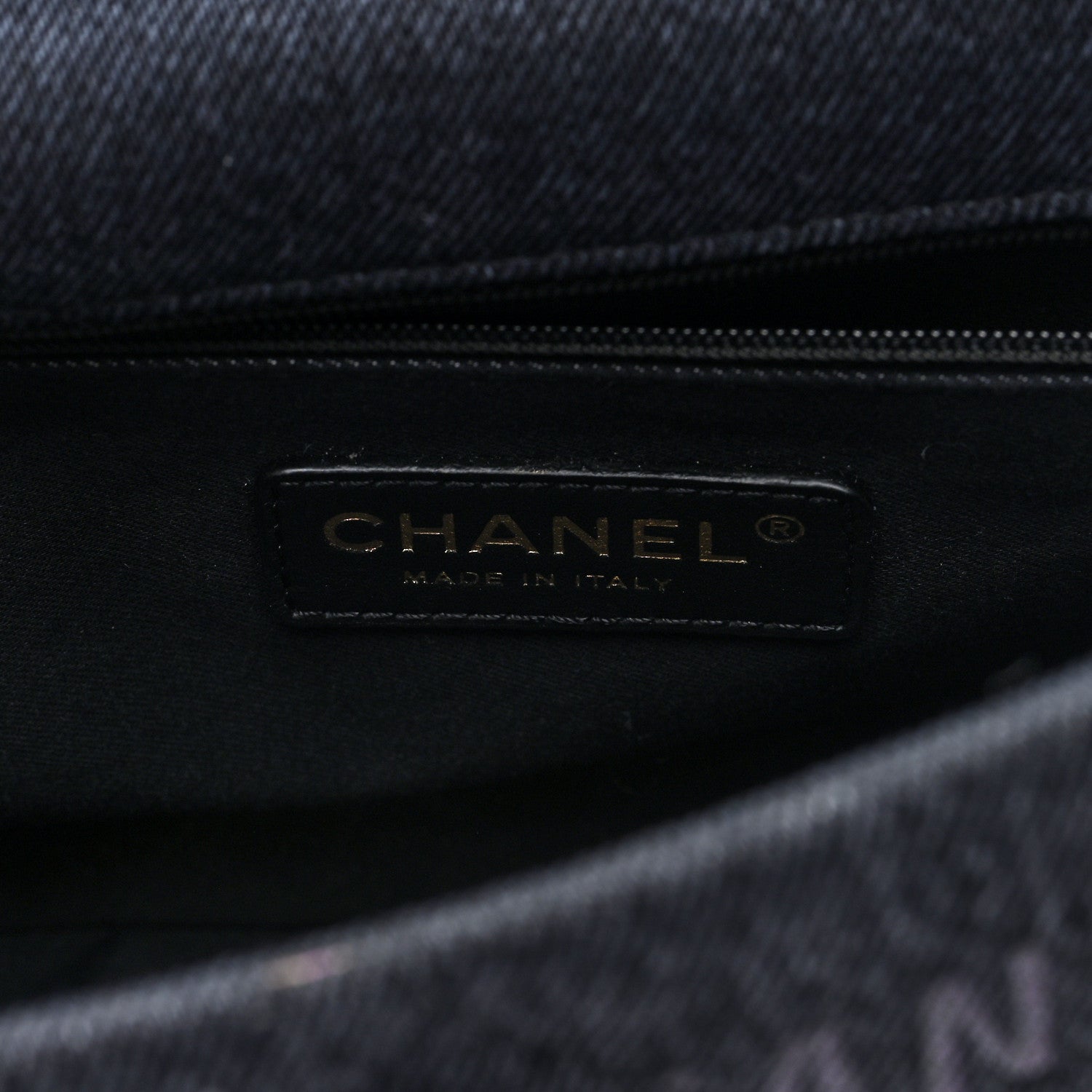 Chanel Denim Quilted Denim Mood Large Flap Black Multicolor 6 of 10