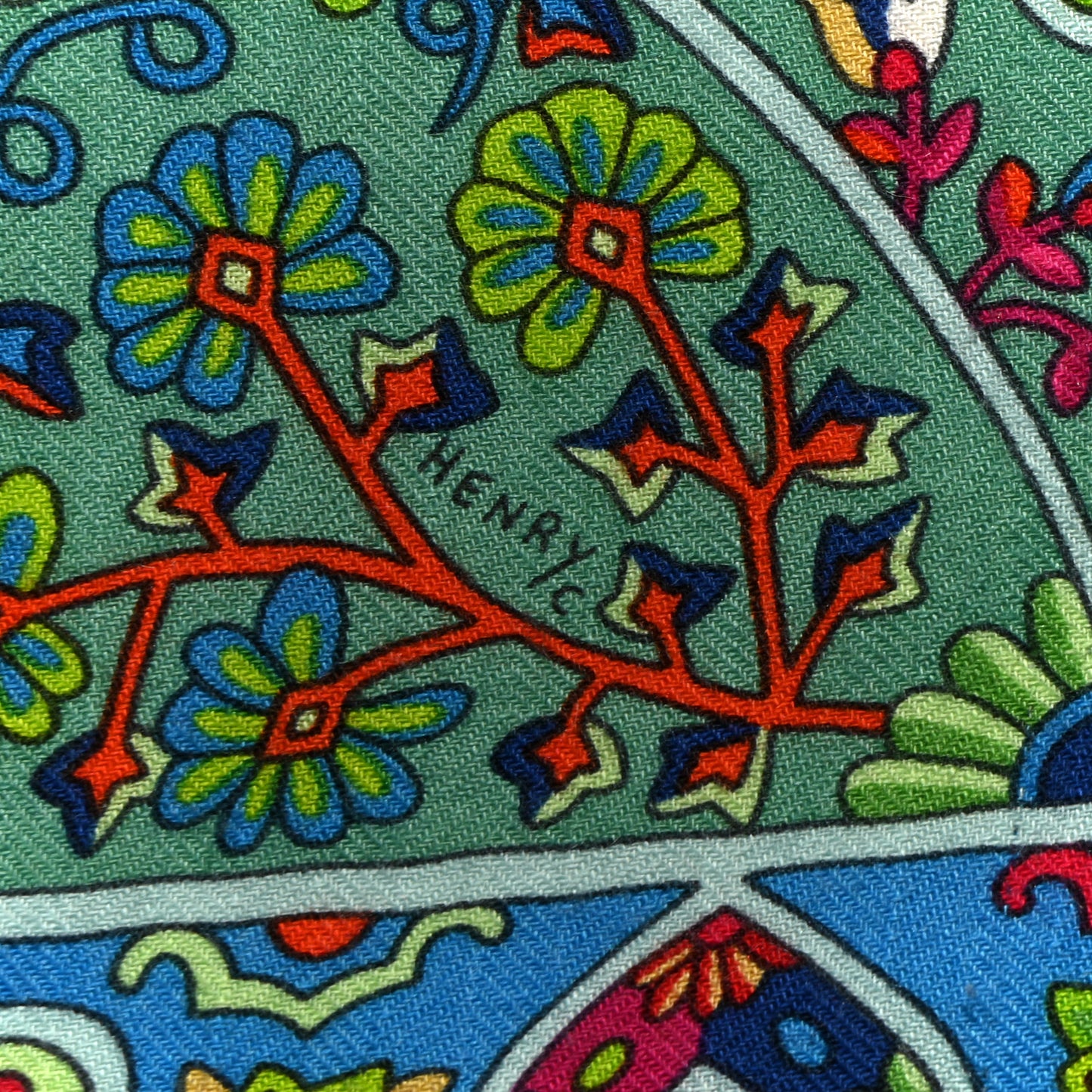 Cashmere Silk Au Pays Des Oiseaux Fleurs Shawl 140