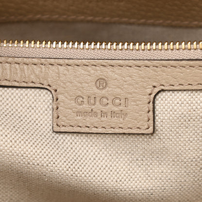 Gucci GG Supreme Monogram Textured Dollar Calfskin Web Medium Ophidia Shopping Tote Beige Mystic White Oatmeal 11 of 21