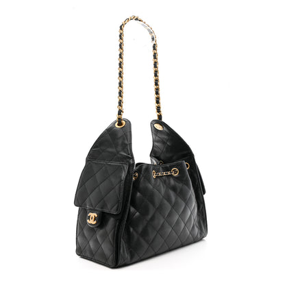 Chanel Caviar Quilted Small Chanel 25 Handbag Black Black 3 of 12