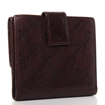 Gucci Guccissima Lovely Heart French Flap Wallet Brown 3 of 6