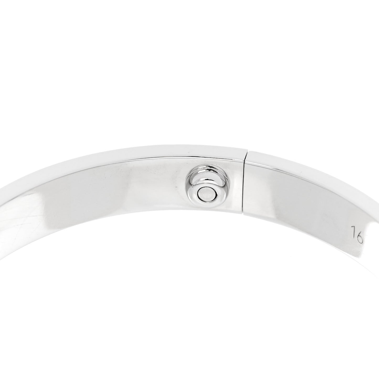 18K White Gold 4 Diamond LOVE Bracelet 16