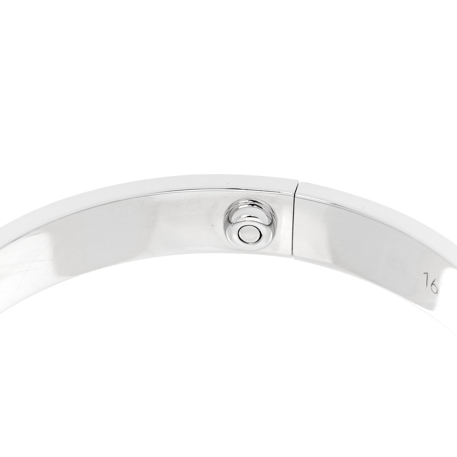 Cartier 18K White Gold 4 Diamond LOVE Bracelet 16 6 of 7