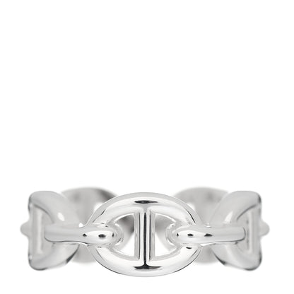 Hermes Sterling Silver PM Chaine d'Ancre Enchainee Band Ring 50 5.25 1 of 5