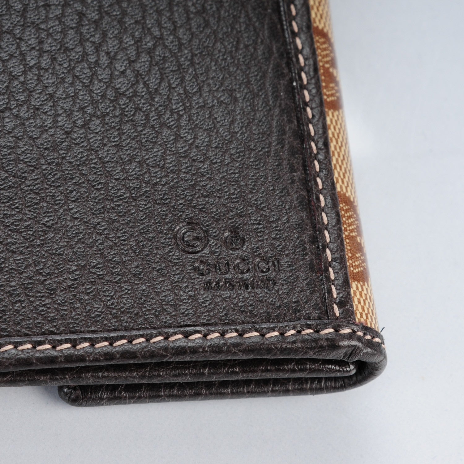 Gucci Crystal Monogram Dollar Calfskin Continental Wallet Beige Ebony Testa di Moro 6 of 7