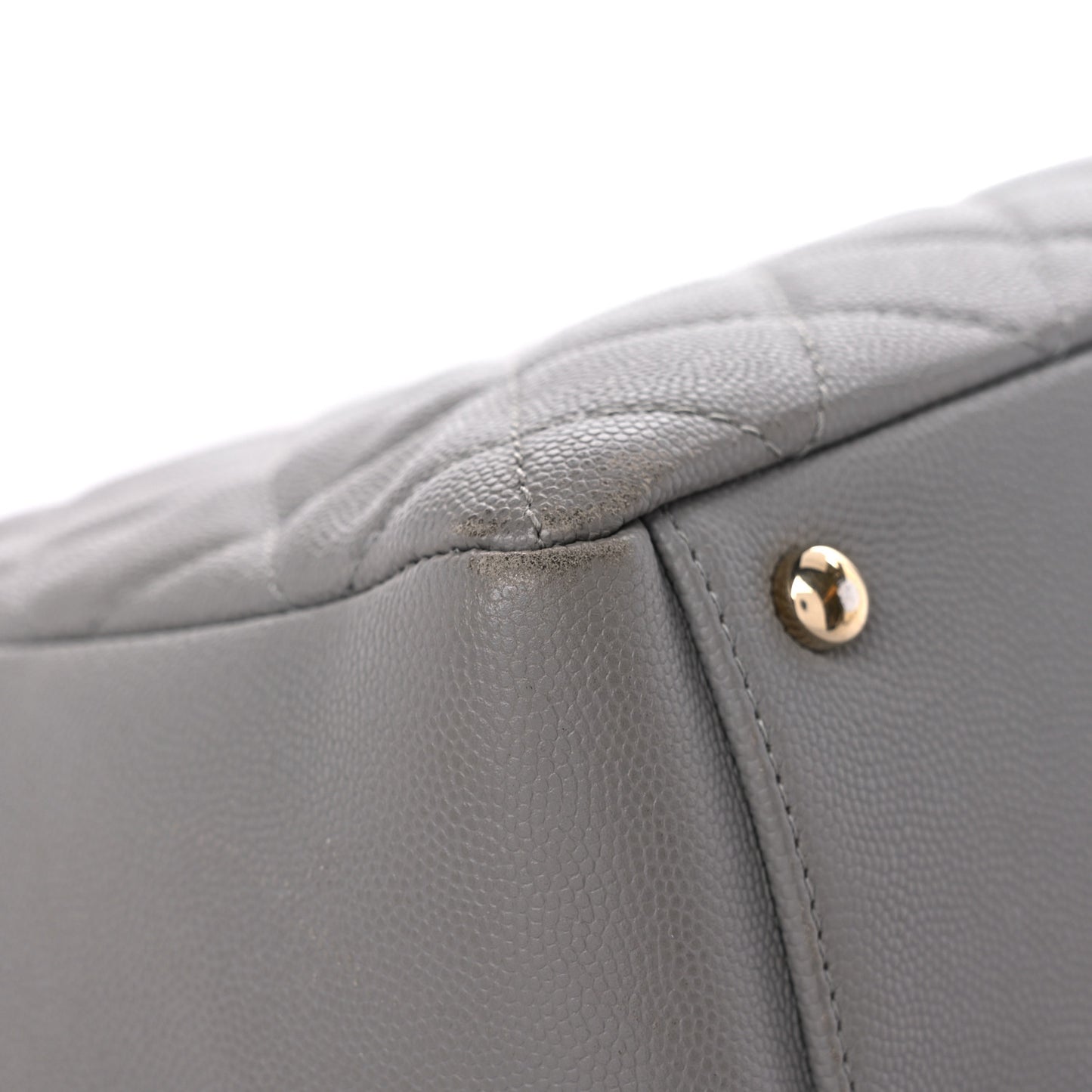 Caviar Quilted Large Business Affinity Flap Grey