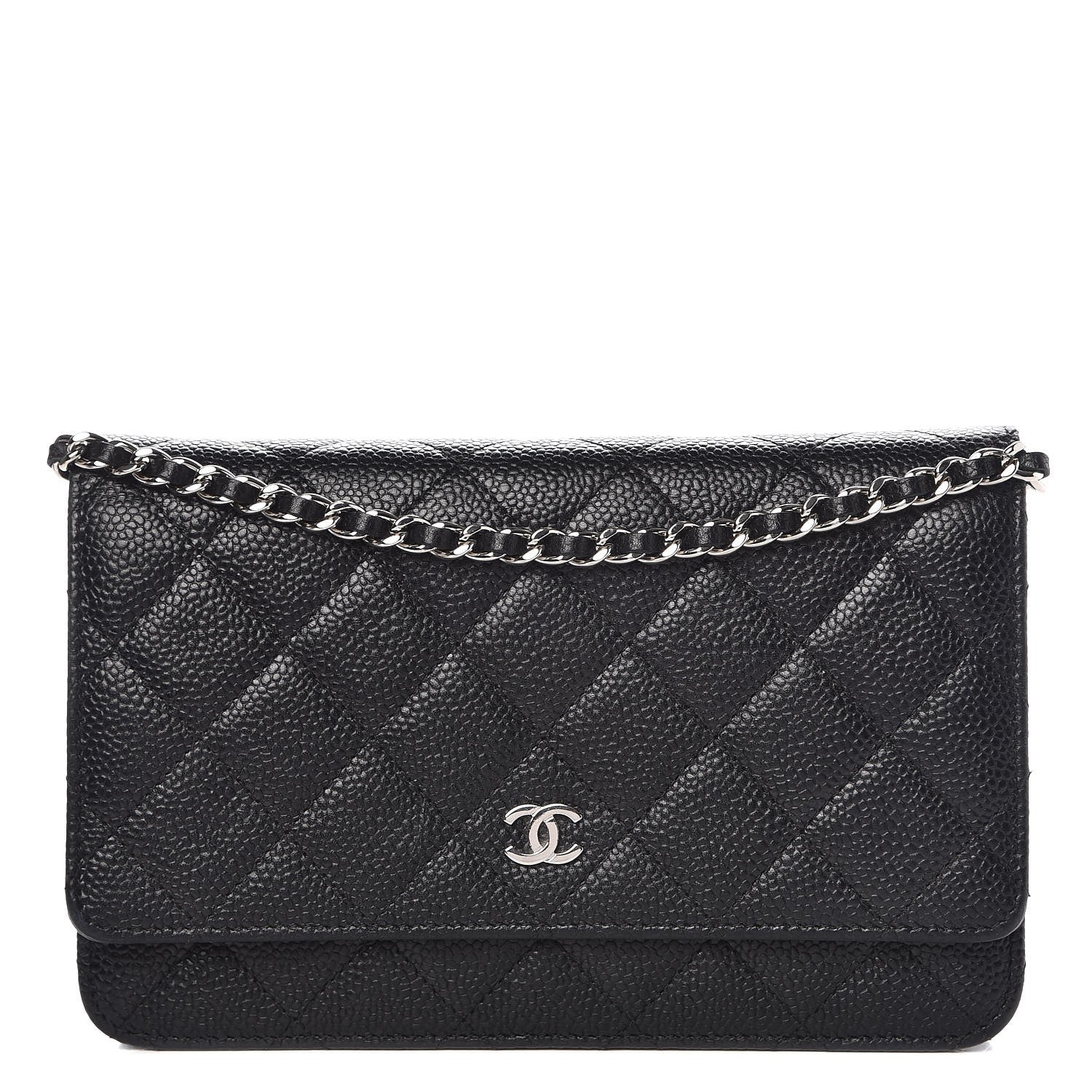 Chanel Caviar Quilted Wallet On Chain WOC Black 1 of 10