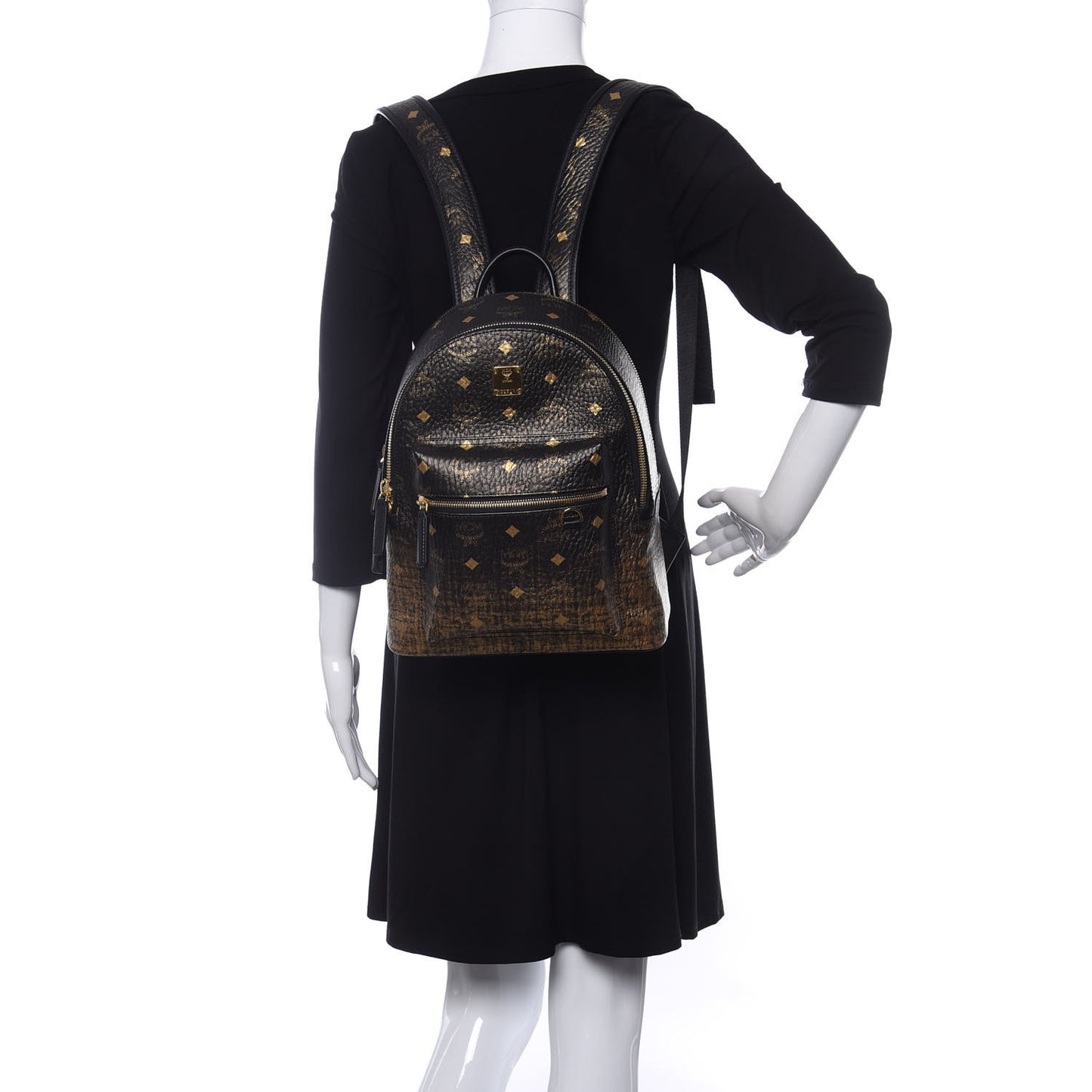 Gradation Visetos Small Stark Backpack Black Gold