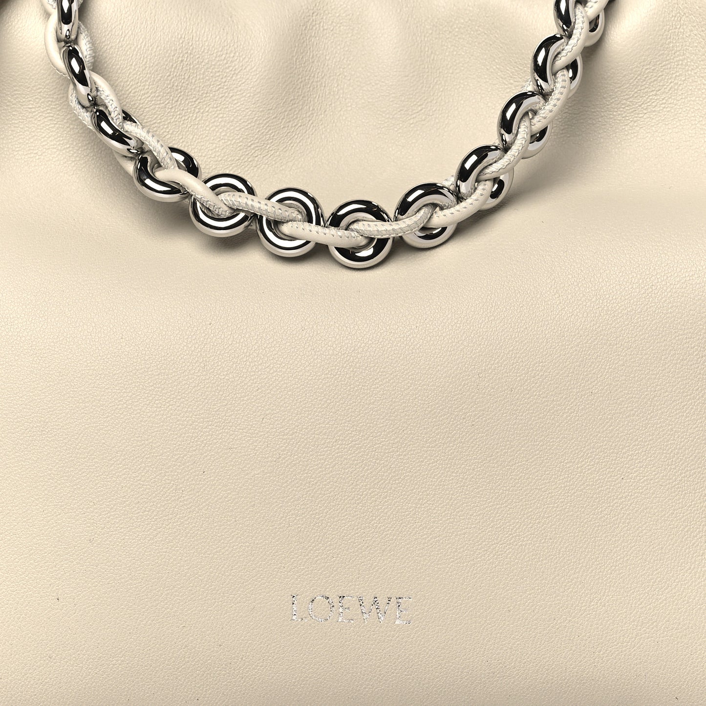 Mellow Nappa Medium Donut Chain Flamenco Knot Clutch Sea Salt
