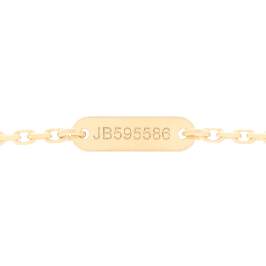 18K Yellow Gold Carnelian Vintage Alhambra Pendant Necklace