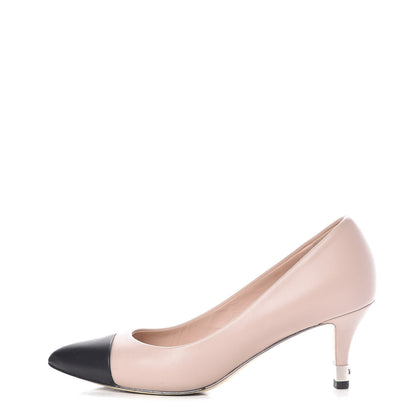 Chanel Lambskin Cap Toe CC Pumps 36 Pink Black 1 of 15