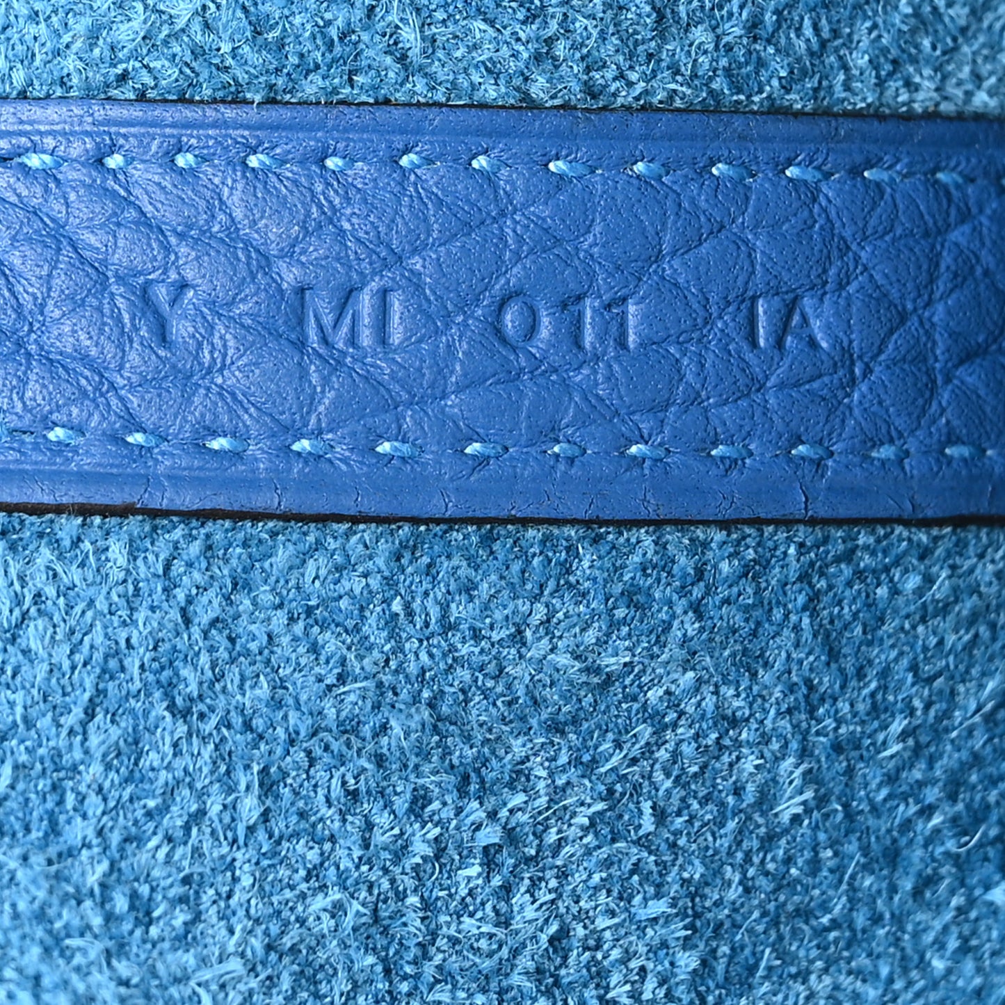 Taurillon Clemence Picotin Lock 22 MM Bleu Zanzibar