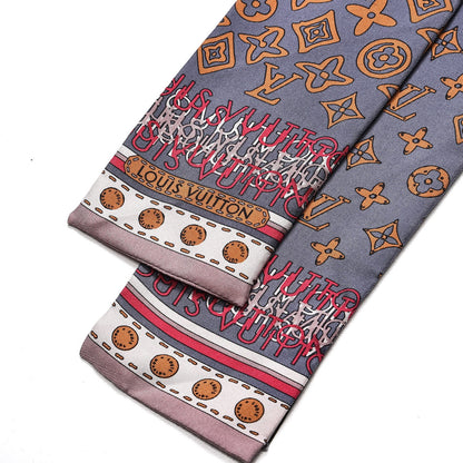 Louis Vuitton Silk Monogram Map Bandeau Quetsche 3 of 5