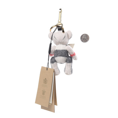 Burberry Cashmere House Check Thomas Bear Bag Charm Stone 2 of 3