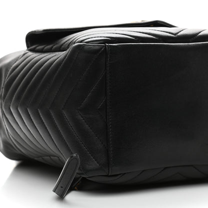Saint Laurent Lambskin Matelasse Monogram Joe Backpack Black 9 of 10