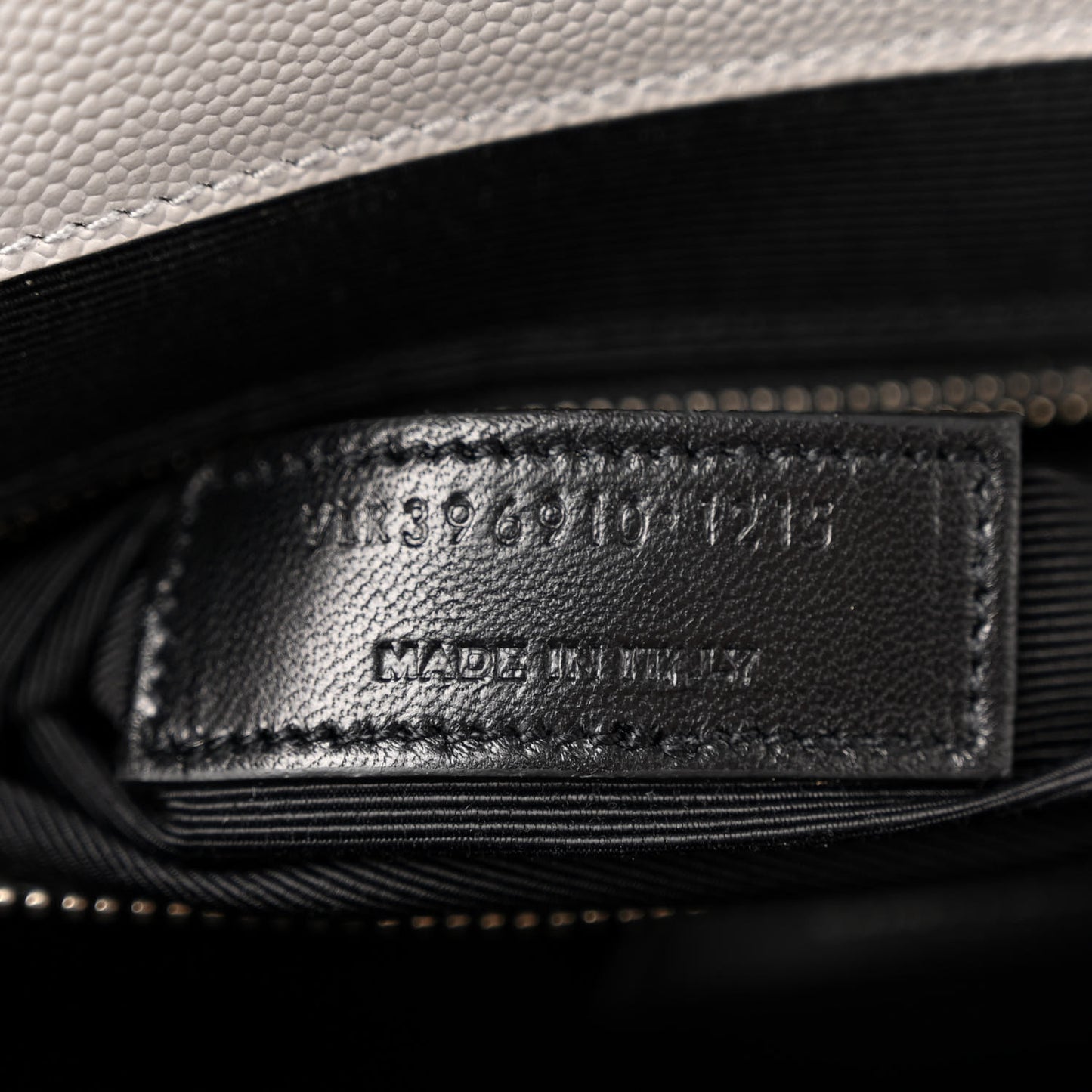 Grain De Poudre Matelasse Chevron Large Monogram Satchel Light Grey
