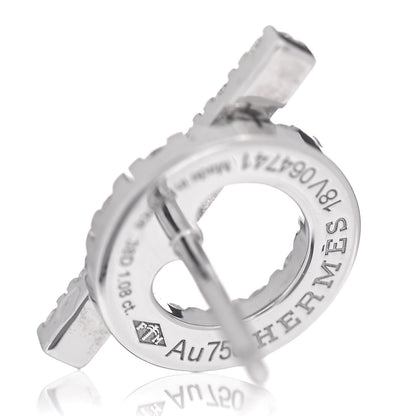 Hermes 18K White Gold Diamond Finesse Earrings 5 of 6