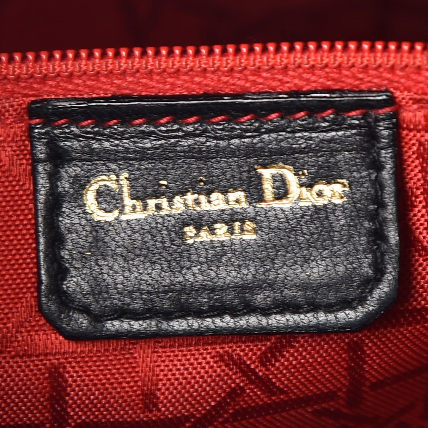 Lambskin Cannage Large Lady Dior Black
