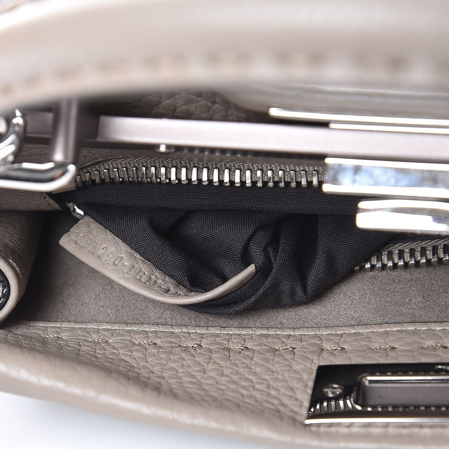 Fendi Cuoio Romano Selleria Medium Peekaboo Iconic Satchel Corda 7 of 7