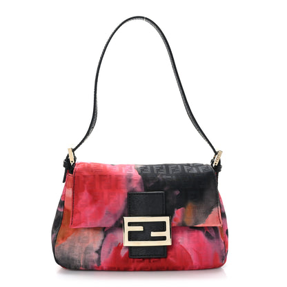 Fendi Zucchino Vitello Floral Mini Forever Mama Baguette Black Multicolor 1 of 10
